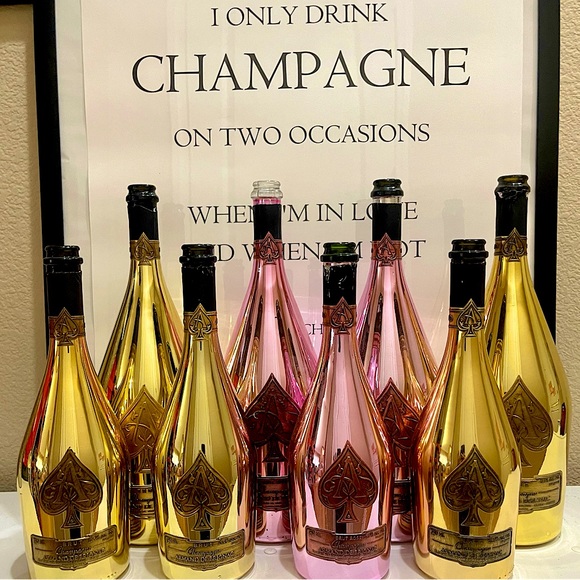 2 gold ACE magnum champagne bottles - Picture 3 of 5